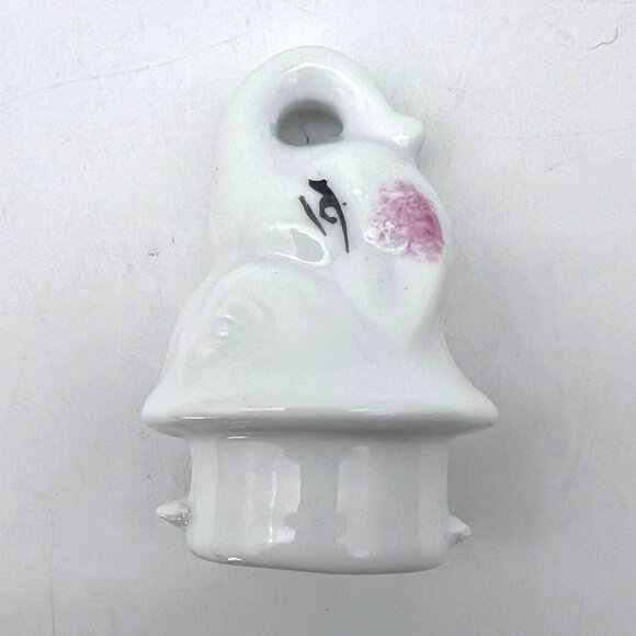 Vintage Elephant Porcelain Ceramic Teapot And Baby Elephant Calf Lid Gold Accent - Picture 10 of 16